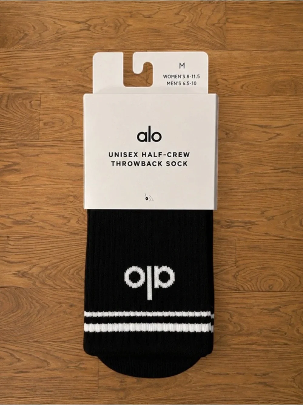 ALO Unisex Half-Crew Throwback Sock Sizes S,M,L
